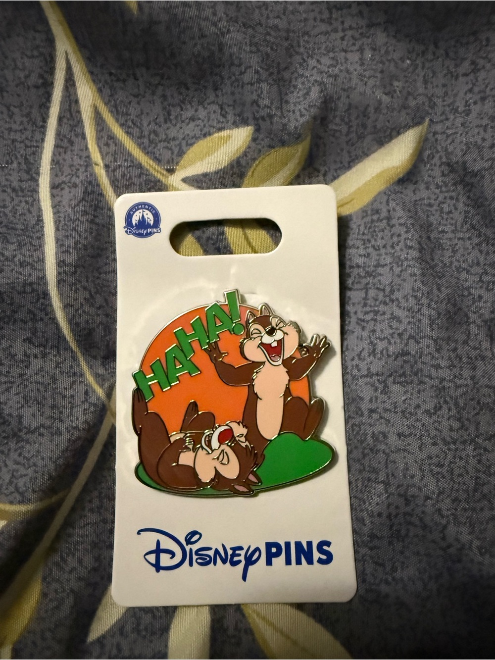 Disney Chip and Dale Enamel Brooch – Brown, Orange & Green
